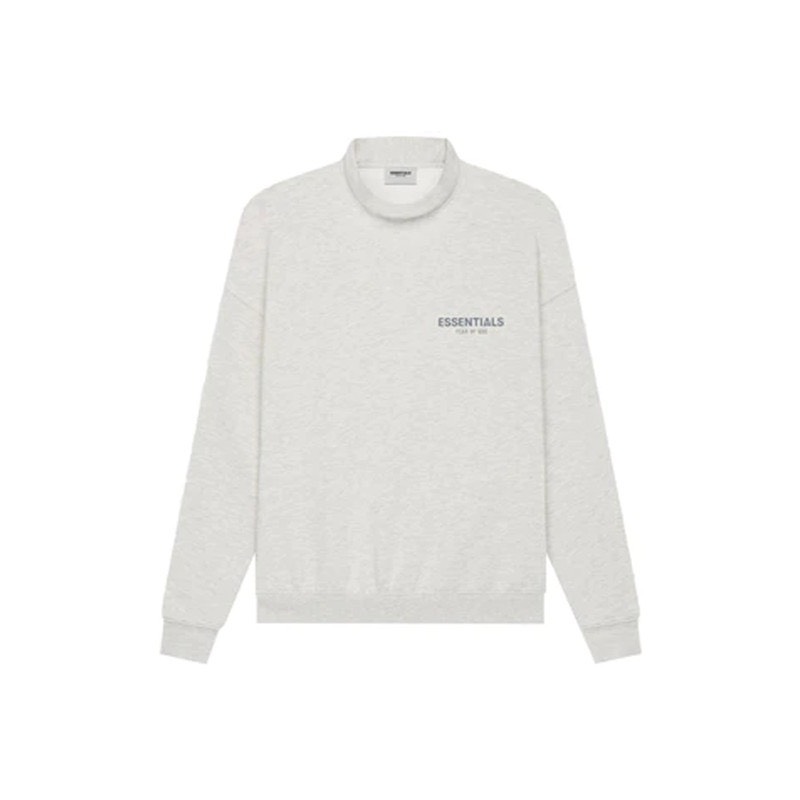 Áo Sweater FEAR OF GOD ESSENTIALS Core Collection Pullover Mockneck Light Heather Oatmeal