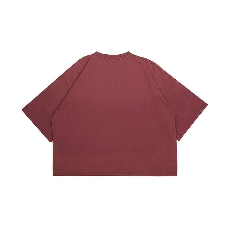 Drew House Scribble Boxy SS Tee Faded Maroon