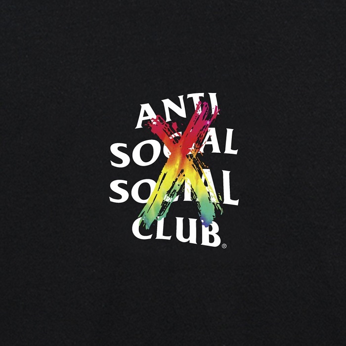 Anti Social Social Club Cancelled Rainbow Black Tee