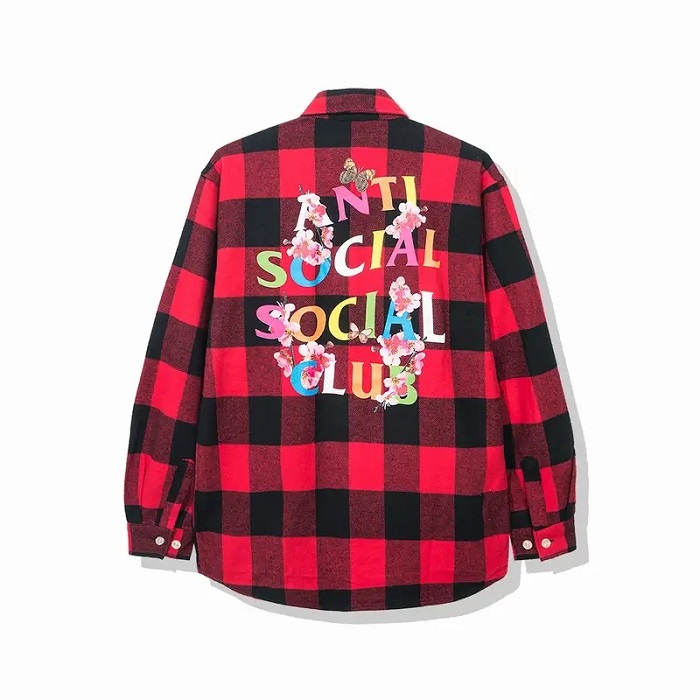Anti Social Social Club Frantic Flannel Kkoch Red
