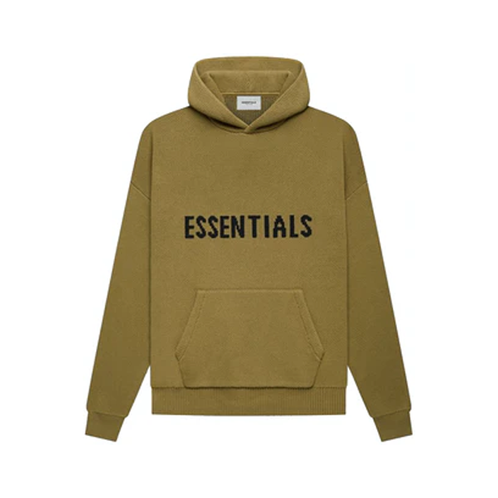 Áo FEAR OF GOD ESSENTIALS Knit Pullover Hoodie Amber SS21