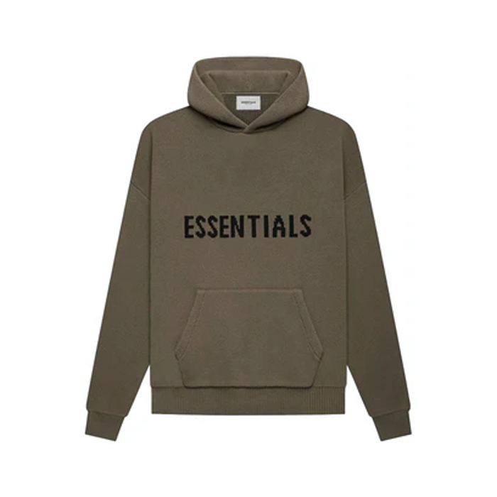 Áo FEAR OF GOD ESSENTIALS Knit Pullover Hoodie Harvest