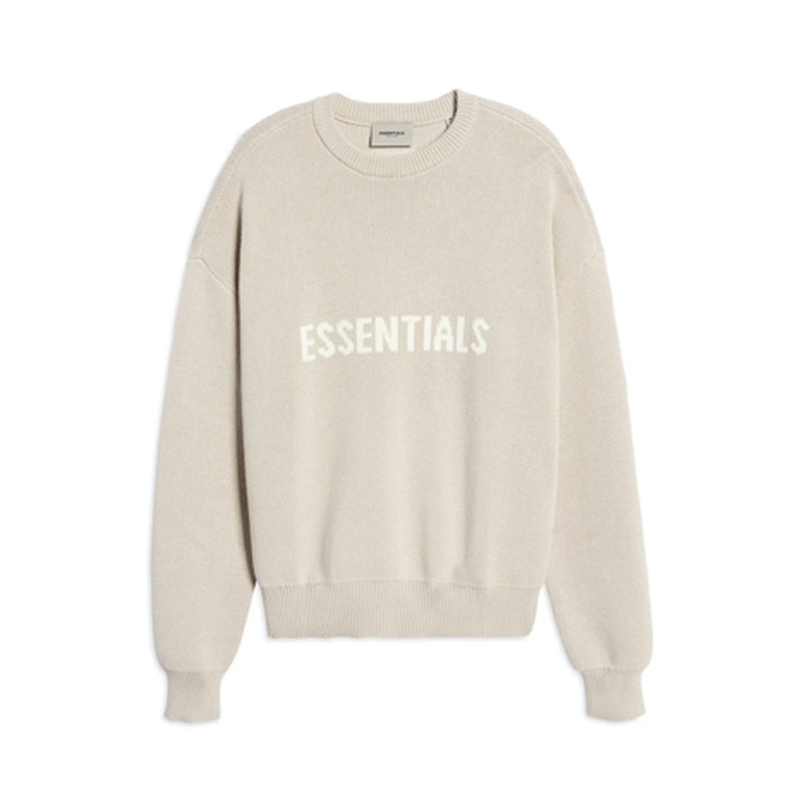 FEAR OF GOD ESSENTIALS Knit Pullover Crewneck Stone SS21