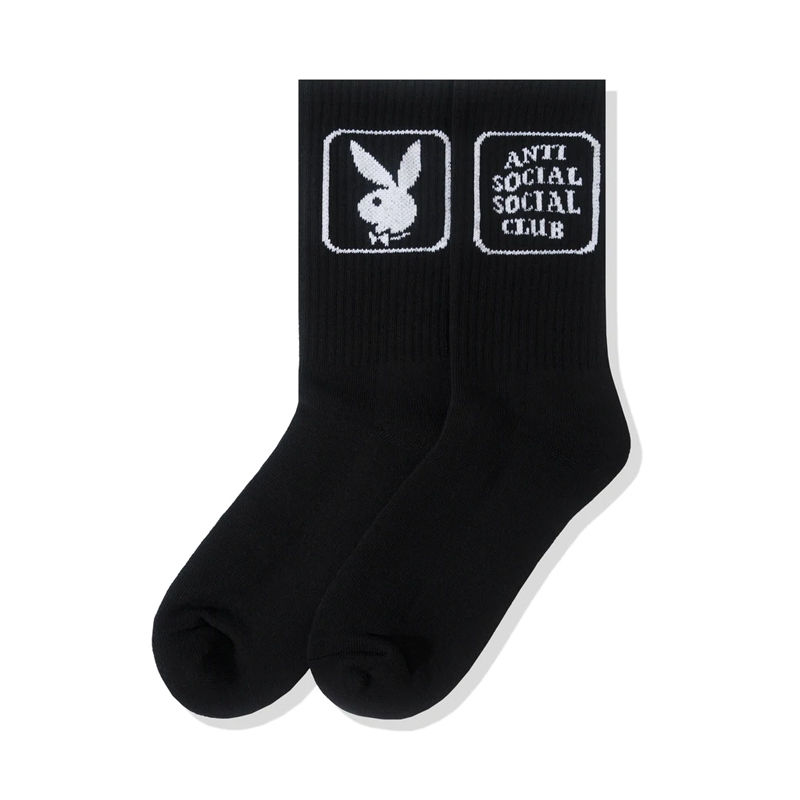Anti Social Social  Club x Playboy Bunny Logo Black Socks